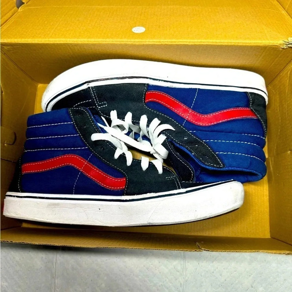 Vans Other - Blue and Red High Top Sneakers